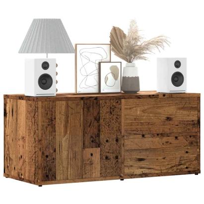 Dulap TV Lemn vechi 80x34x35,5 cm Lemn prelucrat GartenMobel Dekor