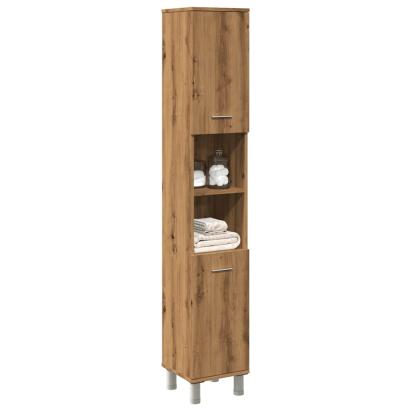 Dulap de baie, stejar artizanal, 30x30x179 cm, lemn prelucrat GartenMobel Dekor