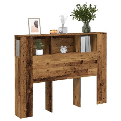 Tăblie pat cu dulap lemn vechi 140x18,5x102,5 cm lemn prelucrat GartenMobel Dekor