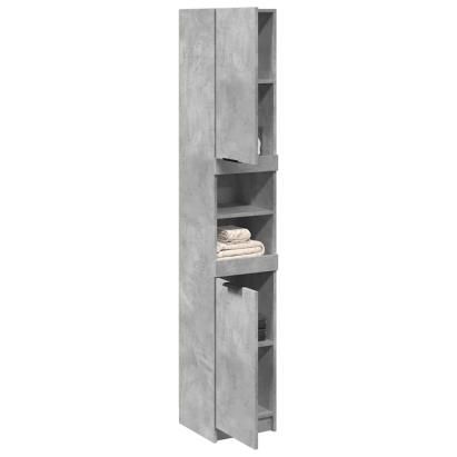 Dulap de baie, gri beton, 32x34x188,5 cm, lemn compozit GartenMobel Dekor