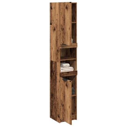 Dulap de baie, lemn vechi, 32x34x188,5 cm, lemn prelucrat GartenMobel Dekor