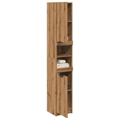 Dulap de baie, stejar artizanal, 32x34x188,5 cm, lemn prelucrat GartenMobel Dekor