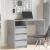 Birou, gri beton, 102x50x75 cm, lemn compozit GartenMobel Dekor