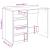 Birou, gri beton, 102x50x75 cm, lemn compozit GartenMobel Dekor