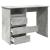 Birou, gri beton, 102x50x75 cm, lemn compozit GartenMobel Dekor