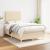 Pat box spring cu saltea, crem, 120x200 cm, textil GartenMobel Dekor