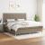 Pat box spring cu saltea, gri taupe, 200x200 cm, textil GartenMobel Dekor