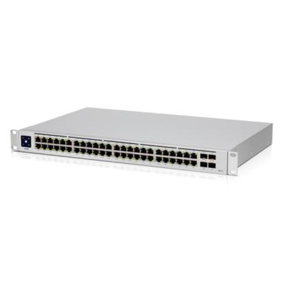 Switch 48 porturi Gigabit PoE 195W 4 porturi SFP management Ubiquiti UniFi - USW-48-POE SafetyGuard Surveillance