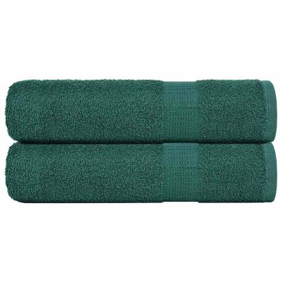 Prosoape de duș 2 buc Verde 70x140 cm 360 g/m² 100% bumbac GartenMobel Dekor