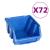 Set cutii depozitare 128 piese, panouri perete, albastru&negru GartenMobel Dekor