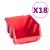 Set cutii depozitare 80 piese cu panouri de perete, roșu&negru GartenMobel Dekor