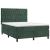 Pat box spring cu saltea, verde închis, 140x200 cm, catifea GartenMobel Dekor