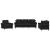 Set de canapele cu perne, 3 piese, negru, catifea GartenMobel Dekor