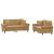 Set de canapele cu perne, 2 piese, maro, catifea GartenMobel Dekor