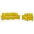 Set de canapele cu perne, 2 piese, galben, catifea GartenMobel Dekor