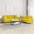 Set de canapele cu perne, 2 piese, galben, catifea GartenMobel Dekor