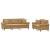 Set de canapele cu perne, 2 piese, maro, catifea GartenMobel Dekor