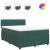 Pat box spring cu saltea, verde închis, 140x200 cm, catifea GartenMobel Dekor