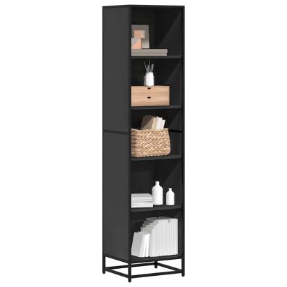 Dulap cu cărți negru 40x35x170,5 cm lemn prelucrat GartenMobel Dekor
