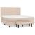 Pat box spring cu saltea, cappuccino, 180x200cm piele ecologică GartenMobel Dekor