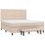 Pat box spring cu saltea, cappuccino, 180x200cm piele ecologică GartenMobel Dekor