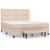 Pat box spring cu saltea, cappuccino, 180x200cm piele ecologică GartenMobel Dekor