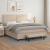 Pat box spring cu saltea, cappuccino, 180x200cm piele ecologică GartenMobel Dekor