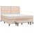 Pat box spring cu saltea, cappuccino, 180x200cm piele ecologică GartenMobel Dekor