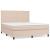 Pat box spring cu saltea, cappuccino, 180x200cm piele ecologică GartenMobel Dekor