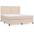 Pat box spring cu saltea, cappuccino, 180x200cm piele ecologică GartenMobel Dekor