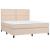 Pat box spring cu saltea, cappuccino, 180x200cm piele ecologică GartenMobel Dekor