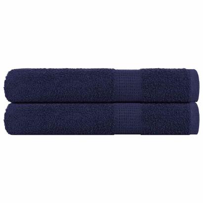 Prosoape pentru saună 2 buc Albastru marin 360 g/m² 100% bumbac GartenMobel Dekor