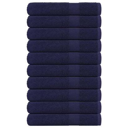 Prosoape pentru saună 10buc Albastru marin 360 g/m² 100% bumbac GartenMobel Dekor
