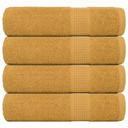 Prosoape de duș 4 buc Aur 70x140 cm 360 g/m² 100% bumbac GartenMobel Dekor