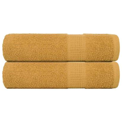 Prosoape de baie 2 buc Aur 100x150 cm 360 g/m² 100% bumbac GartenMobel Dekor