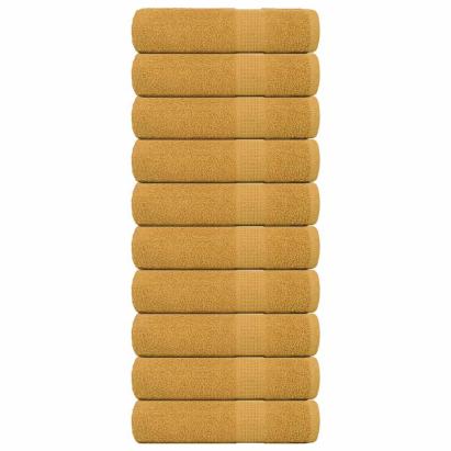Prosoape de baie 10 buc Aur 100x150 cm 360 g/m² 100% bumbac GartenMobel Dekor