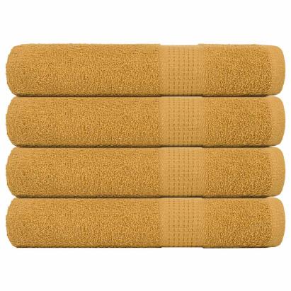 Prosoape saună 4 buc Aur 80x200 cm 360 g/m² 100% bumbac GartenMobel Dekor