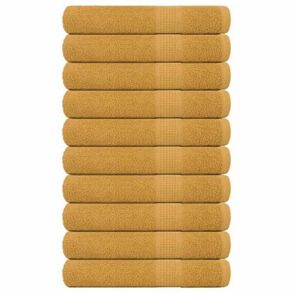 Prosoape saună 10 buc Aur 80x200 cm 360 g/m² 100% bumbac GartenMobel Dekor