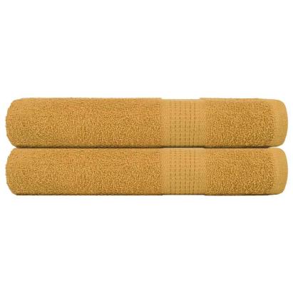 Prosoape 2 buc Aur 100x200 cm 360 g/m² 100% bumbac GartenMobel Dekor