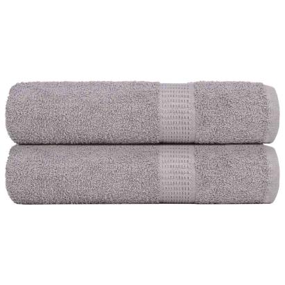 Prosoape de baie 2 buc Gri 100x150 cm 360 g/m² 100% bumbac GartenMobel Dekor