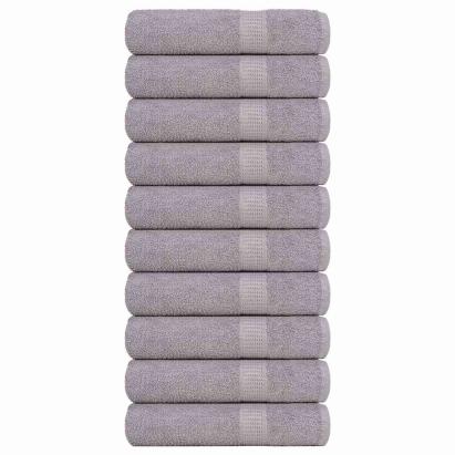 Prosoape de baie 10 buc Gri 100x150 cm 360 g/m² 100% bumbac GartenMobel Dekor