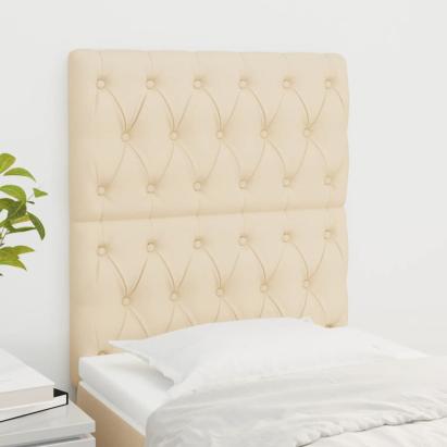 Tăblii de pat, 2 buc, crem, 80x7x78/88 cm, textil GartenMobel Dekor