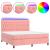 Pat continental cu saltea & LED, roz, 120x200 cm, catifea GartenMobel Dekor