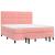 Pat box spring cu saltea, roz, 160x200 cm, catifea GartenMobel Dekor