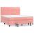 Pat box spring cu saltea, roz, 160x200 cm, catifea GartenMobel Dekor