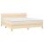 Pat box spring cu saltea, crem, 160x200 cm, material textil GartenMobel Dekor