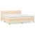 Pat box spring cu saltea, crem, 160x200 cm, material textil GartenMobel Dekor