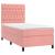 Pat box spring cu saltea, roz, 80x200 cm, catifea GartenMobel Dekor