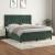 Pat box spring cu saltea, verde închis, 160x200 cm, catifea GartenMobel Dekor