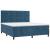 Pat box spring cu saltea, albastru închis, 160x200 cm, catifea GartenMobel Dekor